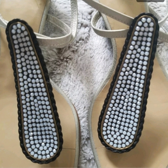Giuseppe Zanotti Design Sandals With Rhinestone Embellishments Leather Size 35 - Picture 4 of 11